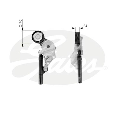 Rolo tensor, correia trapezoidal estriada poli V DriveAlign®