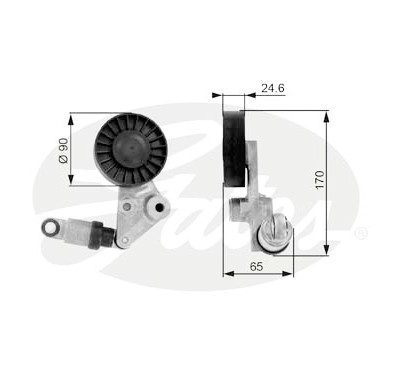 Rolo tensor, correia trapezoidal estriada poli V DriveAlign®