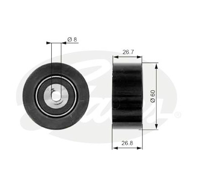Polia de desvio/de guia, correia trapezoidal estriada poli V DriveAlign®