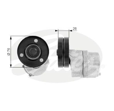 Rolo tensor, correia trapezoidal estriada poli V DriveAlign®