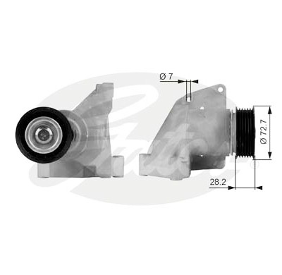 Rolo tensor, correia trapezoidal estriada poli V DriveAlign®