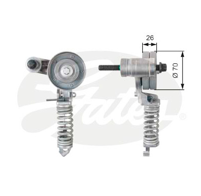 Rolo tensor, correia trapezoidal estriada poli V DriveAlign®