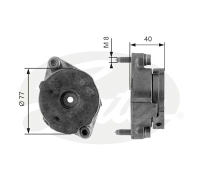 Rolo tensor, correia trapezoidal estriada poli V DriveAlign®