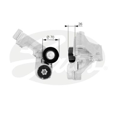 Rolo tensor, correia trapezoidal estriada poli V DriveAlign®