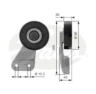 Polia de desvio/de guia, correia trapezoidal estriada poli V DriveAlign®