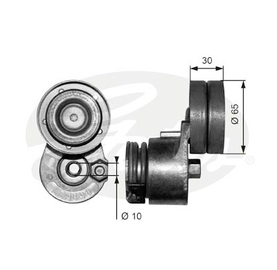 Rolo tensor, correia trapezoidal estriada poli V DriveAlign®