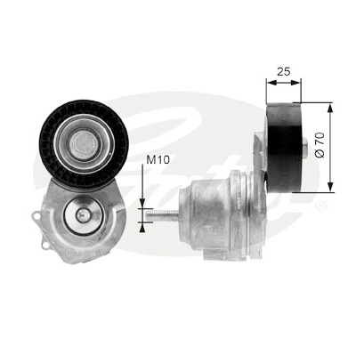 Rolo tensor, correia trapezoidal estriada poli V DriveAlign®