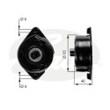 Rolo tensor, correia trapezoidal estriada poli V DriveAlign®