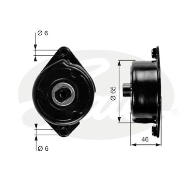 Rolo tensor, correia trapezoidal estriada poli V DriveAlign®