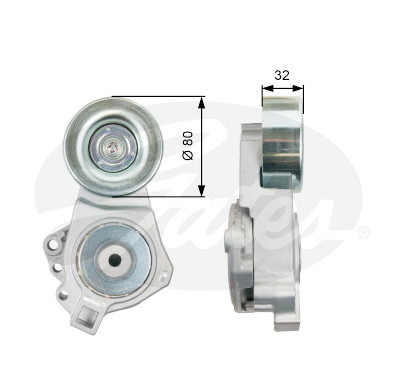 Rolo tensor, correia trapezoidal estriada poli V DriveAlign®