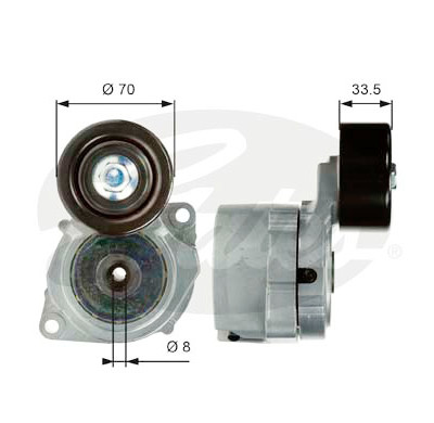 Rolo tensor, correia trapezoidal estriada poli V DriveAlign®