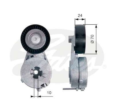 Rolo tensor, correia trapezoidal estriada poli V DriveAlign®