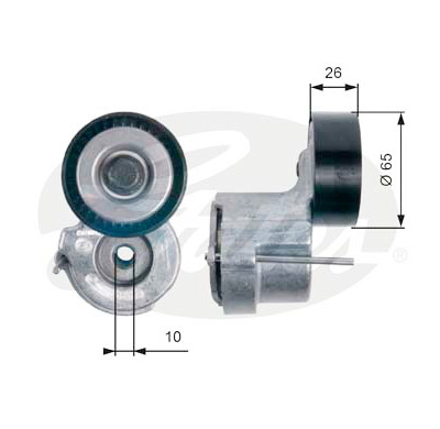 Rolo tensor, correia trapezoidal estriada poli V DriveAlign®