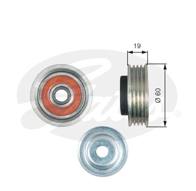 Rolo tensor, correia trapezoidal estriada poli V DriveAlign®