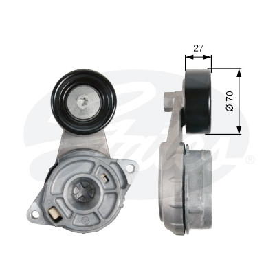 Rolo tensor, correia trapezoidal estriada poli V DriveAlign®