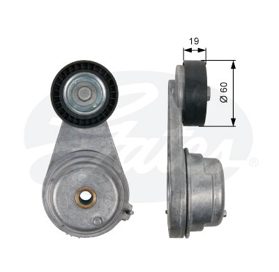 Rolo tensor, correia trapezoidal estriada poli V DriveAlign®