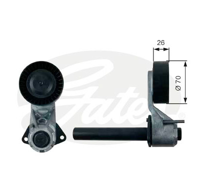 Rolo tensor, correia trapezoidal estriada poli V DriveAlign®