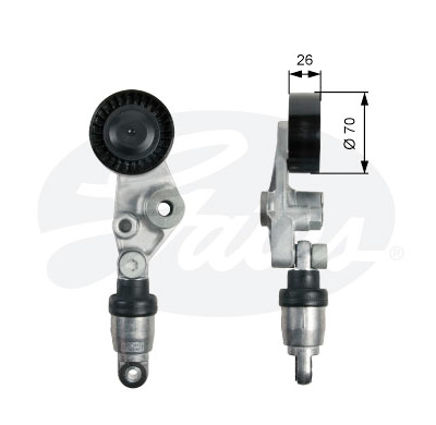 Rolo tensor, correia trapezoidal estriada poli V DriveAlign®