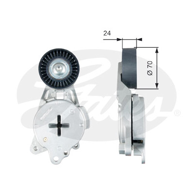 Rolo tensor, correia trapezoidal estriada poli V DriveAlign®