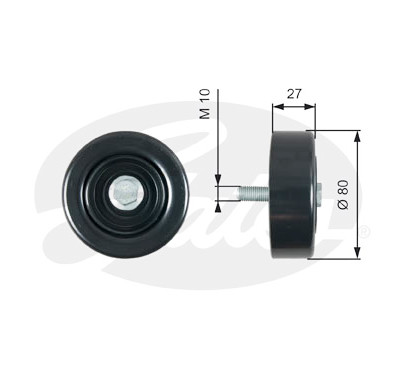 Polia de desvio/de guia, correia trapezoidal estriada poli V DriveAlign®