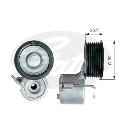 Rolo tensor, correia trapezoidal estriada poli V DriveAlign®