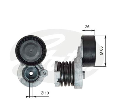 Rolo tensor, correia trapezoidal estriada poli V DriveAlign®