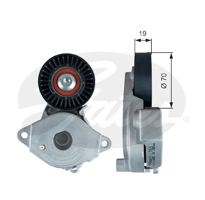 Rolo tensor, correia trapezoidal estriada poli V DriveAlign®