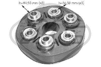 Articulação, eixo longitudinal METALCAUCHO 4417
