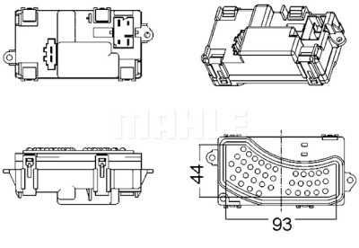 Regulador, ventilador de habitáculo MAHLE ORIGINAL ABR 5 000S