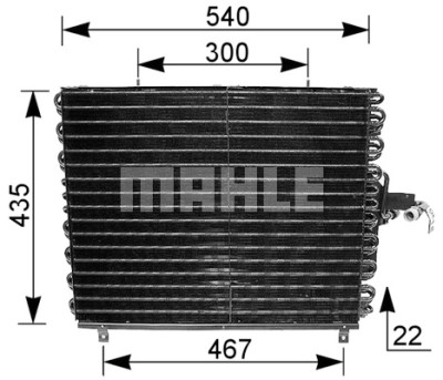 Condensador, ar condicionado MAHLE ORIGINAL AC 166 000S