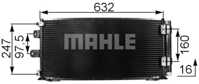 Condensador, ar condicionado MAHLE ORIGINAL AC 333 000S