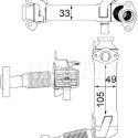 Elemento de refrigeração, reciclagem de gases de escape MAHLE ORIGINAL CE 21 000P