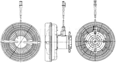 Embraiagem, ventilador do radiador