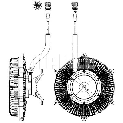 Embraiagem, ventilador do radiador