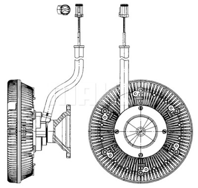Embraiagem, ventilador do radiador