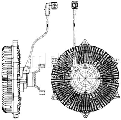 Embraiagem, ventilador do radiador