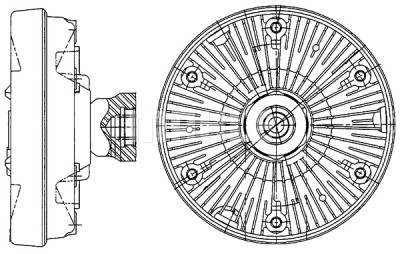 Embraiagem, ventilador do radiador