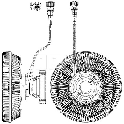 Embraiagem, ventilador do radiador