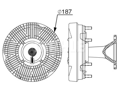 Embraiagem, ventilador do radiador