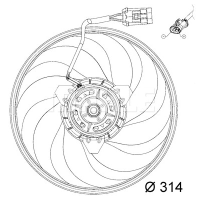 Ventilador, refrigeração do motor