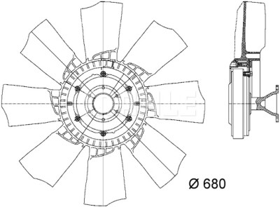 Ventilador, refrigeração do motor