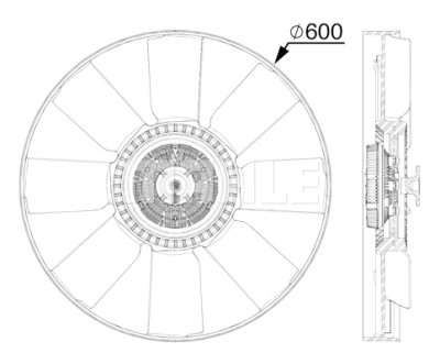 Ventilador, refrigeração do motor