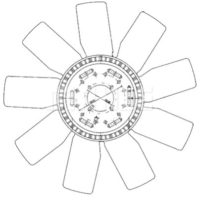 Ventoinha do ventilador, refrigeração do motor