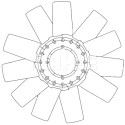 Ventoinha do ventilador, refrigeração do motor
