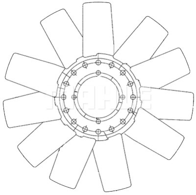 Ventoinha do ventilador, refrigeração do motor