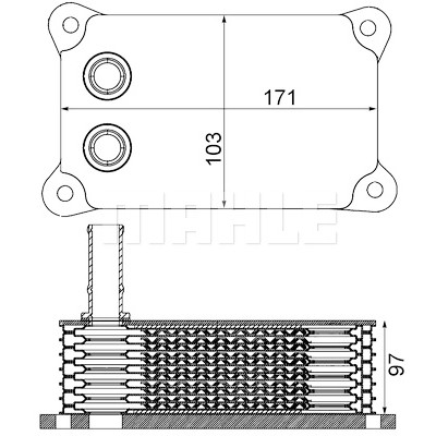 Radiador de óleo, óleo de motor MAHLE ORIGINAL CLC 200 000S