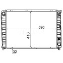 Radiador, refrigeração do motor MAHLE ORIGINAL CR 654 000S