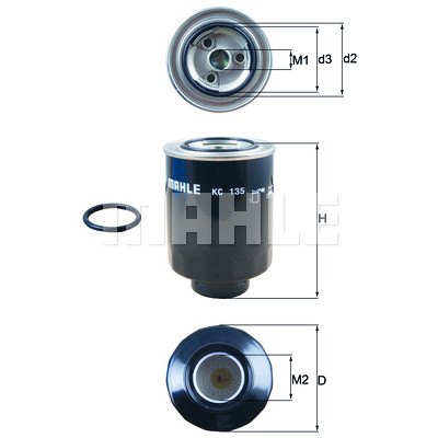 Filtro de combustível MAHLE ORIGINAL KC 135D