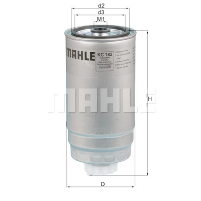 Filtro de combustível MAHLE ORIGINAL KC 182