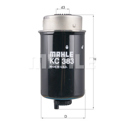 Filtro de combustível MAHLE ORIGINAL KC 383